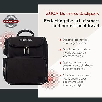 Amazon.co.jp: ZUCAビジネスバックパックブラック（ブラック